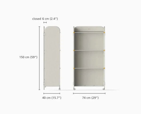 Eclipse™ 3-tier Ecru Clothes Airer with Screen - Image 3
