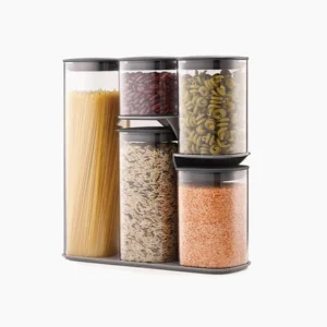 Podium™ 5-piece Grey Storage Container Set